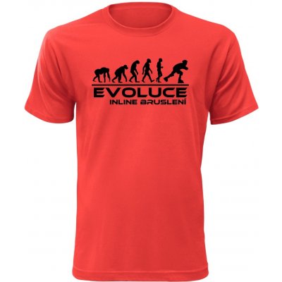 Pánské tričko Evoluce Inline bruslení červená – Zboží Mobilmania