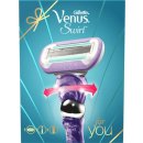 Gillette Venus Swirl holicí strojek + náhradní hlavice + gel na holení Satin Care 75 ml dárková sada