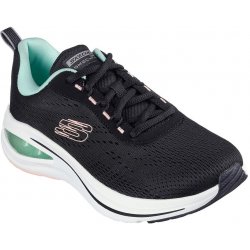 ! ! Skechers Engineered Mesh Lace-Up W Air-Cool Runners Womens Black/Aqua