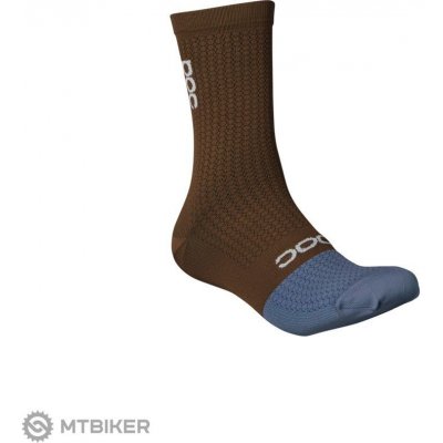 POC Cyklo ponožky Flair Sock Mid Jasper Brown / Calcite Blue – Zboží Mobilmania