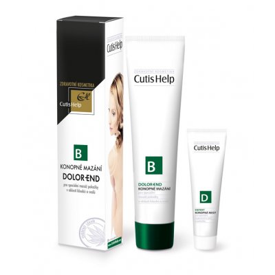 CutisHelp Dolor-end konopné mazání 75 ml + Defekt konopná mast 15 ml dárková sada