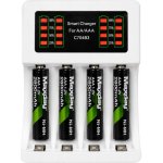 Verk 02050 Nabíječka USB‑C pro AA/AAA baterie, LED + 4x baterie AAA – Zbozi.Blesk.cz