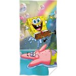 Carbotex Bavlněná osuška 70 x 140 cm Sponge Bob Vodotrysk – Zboží Mobilmania