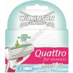 Wilkinson Sword Quattro for Women Sensitive 3 ks – Hledejceny.cz