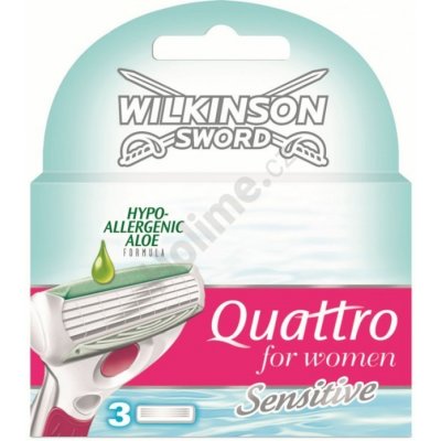 Wilkinson Sword Quattro for Women Sensitive 3 ks – Hledejceny.cz