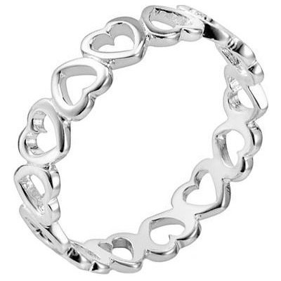 Nubis Stříbrný prsten se srdíčky NB 5109 – Sleviste.cz