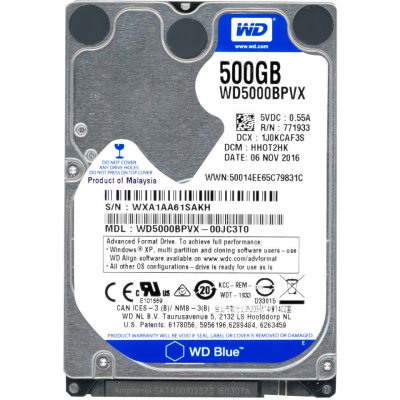 WD 500GB SATA III 2,5", WD5000BPVX – Hledejceny.cz