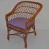 Zahradní židle a křeslo Axin Trading Křeslo San polstr fialový melír