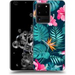 Pouzdro Picasee silikonové Samsung Galaxy S20 Ultra 5G G988F - Pink Monstera černé