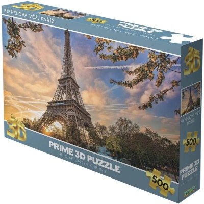 Prime 3D puzzle Eiffelova věž Paříž 61x46cm 500 ks holografické – Hledejceny.cz