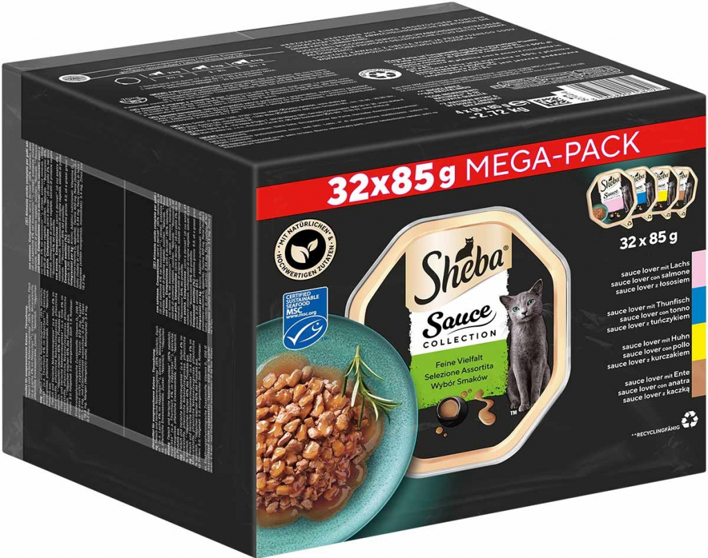 Sheba Sauce Collection Feine Vielfalt MSC 32 x 85 g