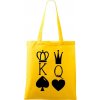 Nákupní taška a košík Plátěná taška Handy King & Queen žlutá černý motiv