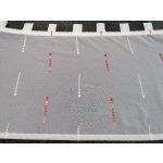 Záclona na vitrážku - vyšívaná červené korálky 60 cm – Hledejceny.cz
