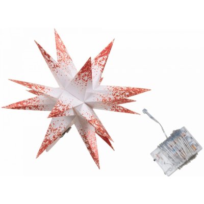 Lepaso LED hvězda červená 18 cm 134663 057 264196 hvězda LED červená – Hledejceny.cz