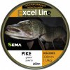 Rybářský vlasec a ocelové lanko Sema Excel Line Pike 600m 0,35mm 15,7kg