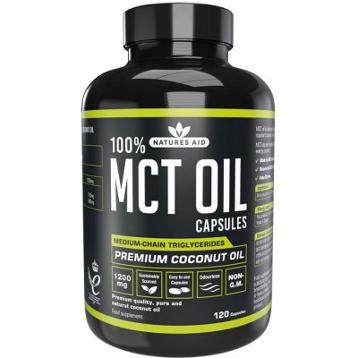 Natures Aid Kapsle MCT oleje 120 kapslí – Hledejceny.cz