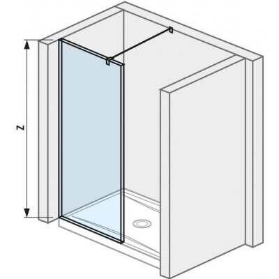 JIKA Cubito pure - skleněná stěna walk-in pro sprchovou vaničku 1400x800/900 mm (H268420), stříbrná/Transparentní sklo (H2684200026681) – Zboží Mobilmania
