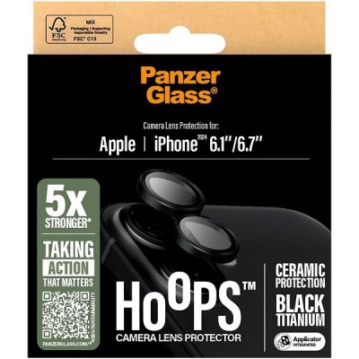 PanzerGlass tvrzené sklo HOOPS Ceramic Camera Protector černý titan Apple iPhone 16/16 Plus 1281 – Sleviste.cz