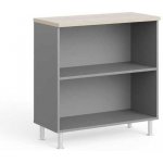 Lenza Nízká skříň Manager LUX 90 x 43 x 93 cm, akát světlý / šedá – Zboží Dáma