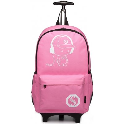 Kono batoh nebo zavazadlo na kolečkách růžová – Zboží Mobilmania