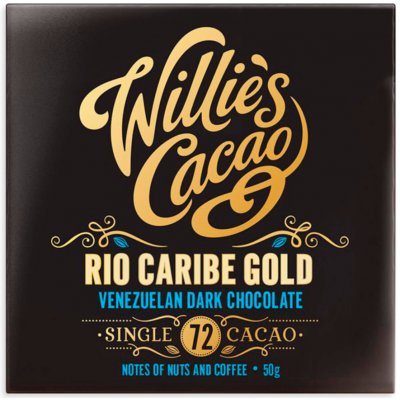 Willie's Cacao Venezuelan Gold, Rio Caribe hořká 72% 50 g – Zboží Mobilmania