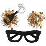 Santex Brýle silvestrovské černé se šampaňským – Zboží Dáma