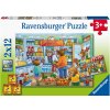 Puzzle Ravensburger Medvídci na nákupech 2 x 12 dílků