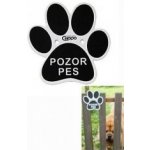 Chopo Cedulka Plastová Pozor pes Tlapka 15 x 15 cm – Zboží Mobilmania