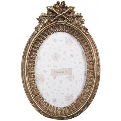 Zlatý oválný fotorámeček ve stylu erbu Rimuhemis – 15x3x22 cm na fotografii 10x15 cm – Hledejceny.cz
