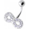 Piercing Šperky4U stříbrný piercing do pupíku světle fialové zirkony BP01021-TZ