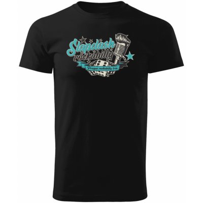Kousek Kultury bavlněné tričko Slapdash Rockabilly černé – Zboží Mobilmania
