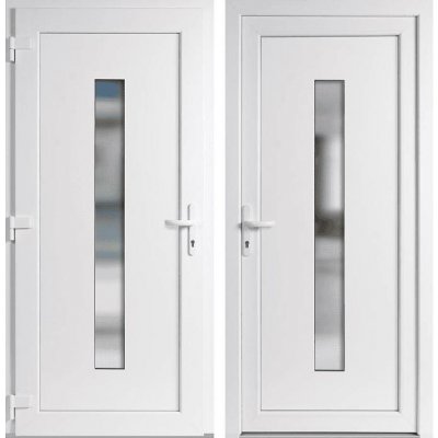 OknaDvereNaMiru.cz Vchodové dveře STYL Hana Bílá / Bílá 100 x 210 cm – Hledejceny.cz