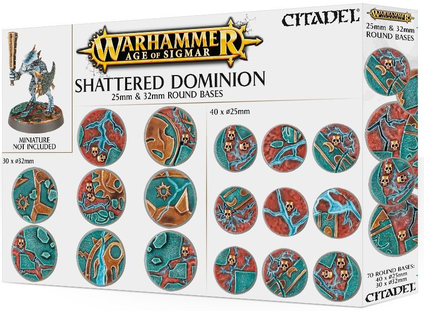 GW Warhammer Age of Sigmar Shattered Dominion 25 & 32mm Round Bases Warhammer Age of Sigmar