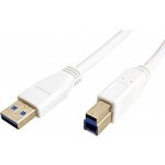 Value 11.99.8871 USB 5Gbps, USB3.0 A(M) - USB3.0 Bm, 3m, bílý – Sleviste.cz