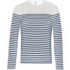 Pánské Tričko Pánské námořnické tričko s dlouhým rukávem Breton pruhovaná bílá námořnická modrá