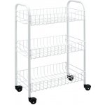 Metaltex Siena pojízdný regál bílá 41 cm, 63 cm, 23 cm – Sleviste.cz