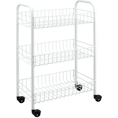Metaltex Siena pojízdný regál bílá 41 cm, 63 cm, 23 cm – Sleviste.cz
