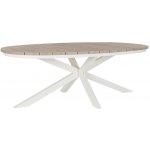 Bizzotto zahradní stůl Zelmar 218 x 115 cm s krémovou podnoží Hliníkový – Hledejceny.cz