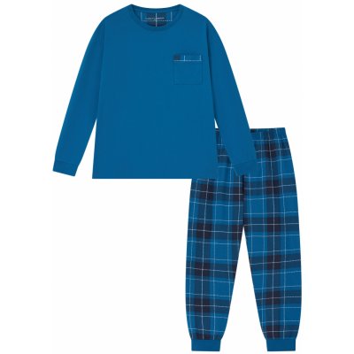 Wolf S2576 pánské pyžamo dlouhé petrolejové – Zboží Dáma