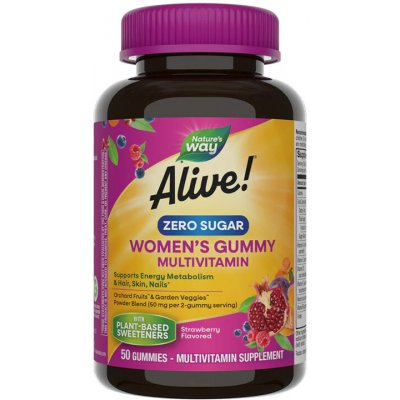 Natures Way Alive! Zero Sugar Women's Gummy Multivitamin 50 želé – Hledejceny.cz