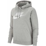 Nike W NSW essential hoodie PO melange šedá – Zboží Mobilmania