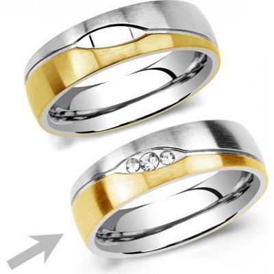 SILVEGO Ocelový snubní prsten pro ženy LE BLANC RRC2051-Z – Zboží Mobilmania