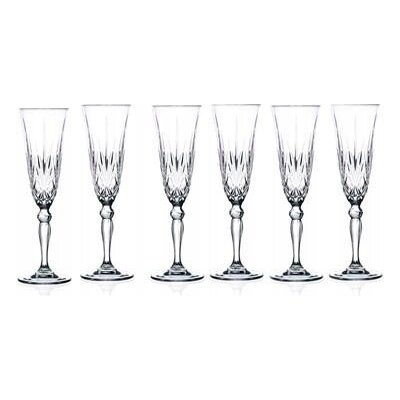 RCR Křišťálové skleničky na šampaňské Melodia 6 x 160 ml – Zboží Dáma