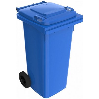 HTI Plastová popelnice 120 l, modrá – Zboží Mobilmania
