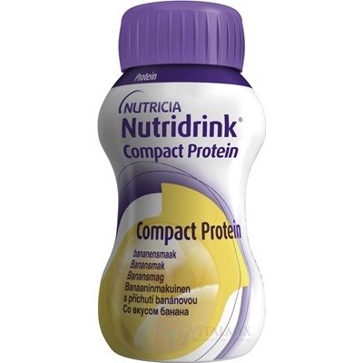 NUTRIDRINK COMPACT PROTEIN S PŘÍCHUTÍ BANÁNOVOU (inov.2022) POR SOL 24X125ML – Hledejceny.cz