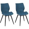 Jídelní židle Beliani Lisle modrá 2 ks