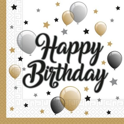 Procos Ubrousky papírové Zlaté balónky HB 33x33cm 20ks – Sleviste.cz