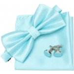 Gaira Sada motýlek kapesníček a manžetové knoflíčky 7209 tyrkysová – Zboží Dáma