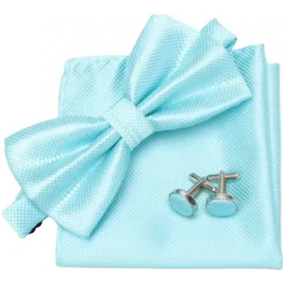 Gaira Sada motýlek kapesníček a manžetové knoflíčky 7209 tyrkysová – Zboží Dáma