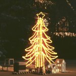 zahrada-XL Skládací vánoční stromek s teplými bílými LED 87 x 87 x 93 cm – Hledejceny.cz